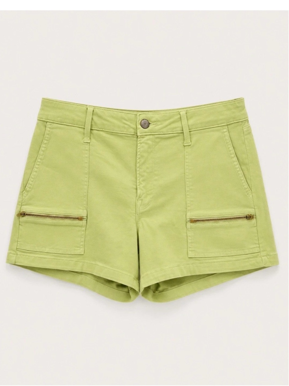 Pistola NWT Nova High Rise Cargo Shorts Womens 30 Limeade Green Zipper Pocket
